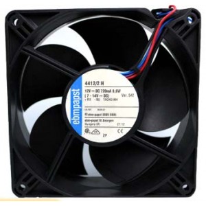 Ebmpapst 4412/2H 12V 0.72A 8.6W 3wires Cooling Fan 